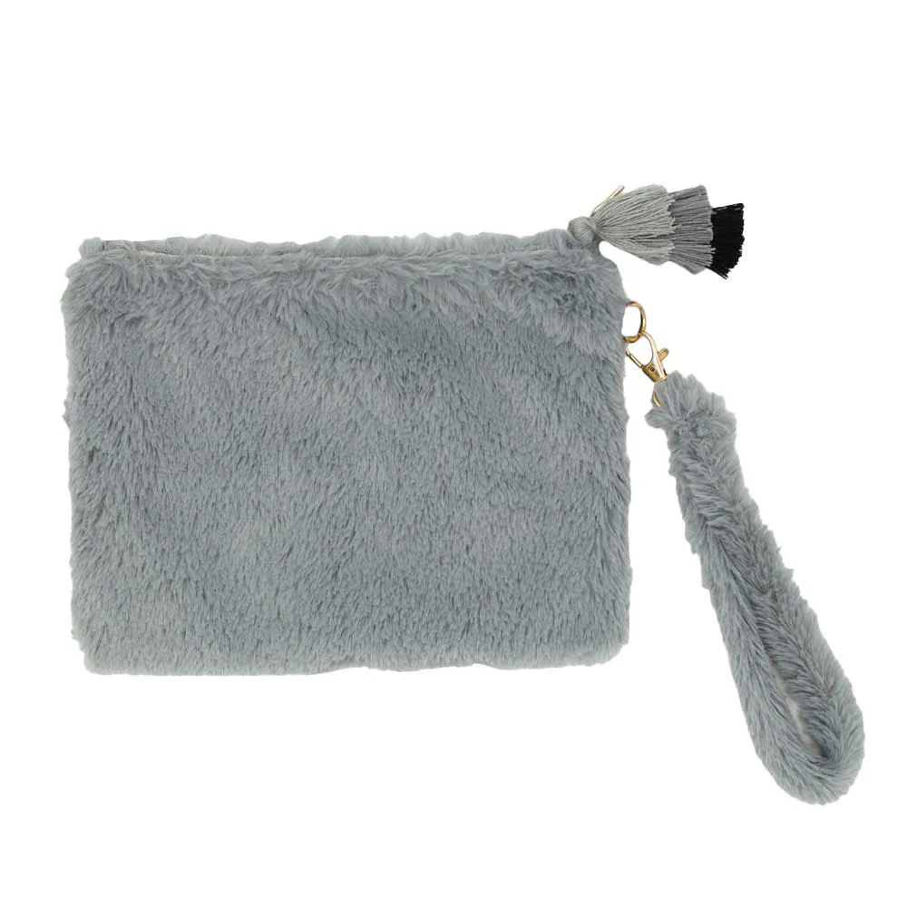 Versatile Faux Fur Clutch Bag